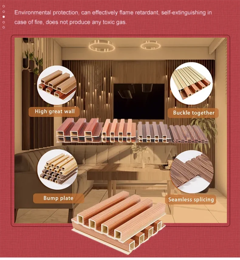 Anti-Rotten Outdoor Exterior WPC Wall Panel